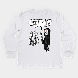 Grim Reaper being a weird dude Kids Long Sleeve T-Shirt